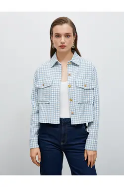 کت توید با جیب و دکمه - یاری شاپ