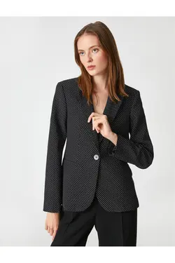 کت جلیقه خالدار تک دکمه - یاری شاپ