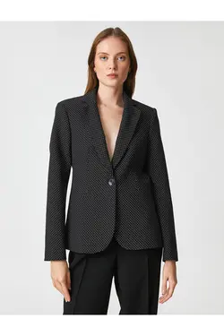 کت جلیقه خالدار تک دکمه - یاری شاپ