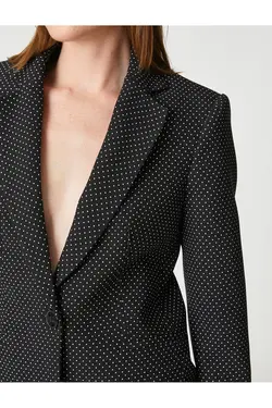 کت جلیقه خالدار تک دکمه - یاری شاپ