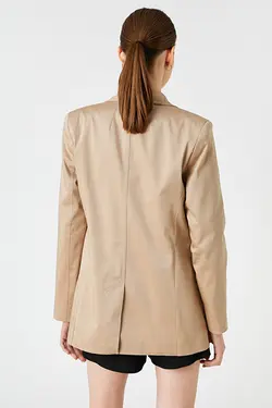 کت جیبی تک دکمه زنانه 2sak50065pw - یاری شاپ