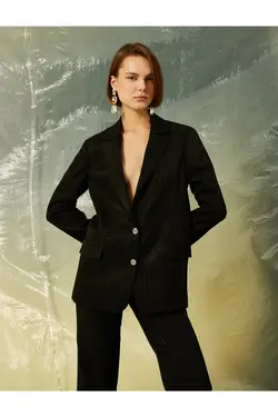 کت جیبی طرح دار با جزئیات - یاری شاپ