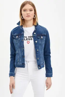 کت جین آبی کوتاه زنانه J4286AZ20SP - یاری شاپ