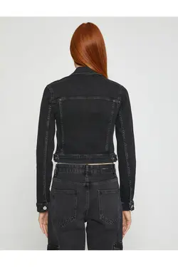 کت جین برش با جزئیات چشمک - یاری شاپ