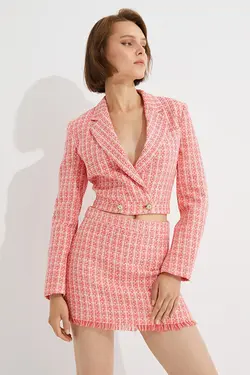 کت زنانه Melis Ağazat X – دکمه ای با جزئیات ژاکت تیوید 2sak50070pw - یاری شاپ