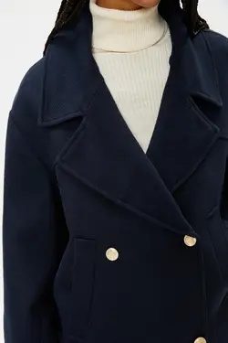 کت زنانه آبی سرمه ای - یاری شاپ