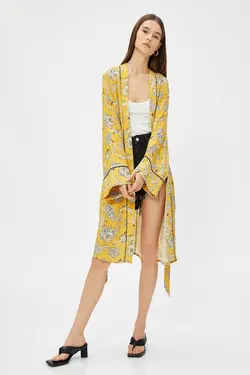 کت زنانه با طرح خردلی - یاری شاپ