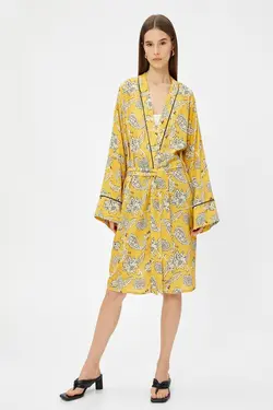 کت زنانه با طرح خردلی - یاری شاپ