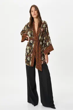 کت زنانه طرح قهوه ای - یاری شاپ