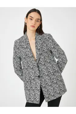 کت کت تک دکمه ای طرح زبرا - یاری شاپ