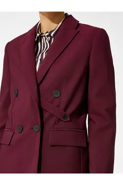 کت کت دو سینه با جزئیات دکمه - یاری شاپ