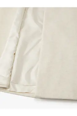 کت کشش بلند دکمه دار با جیب های خز مصنوعی قابل جابجایی - یاری شاپ