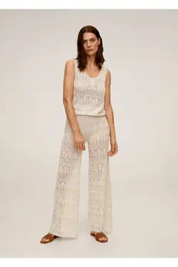 کتان 77030517 با سوراخ خاکستری روشن/پاستیلی - یاری شاپ