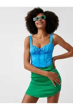 کرست بند سینه ضخیم کراوات با جزئیات - یاری شاپ