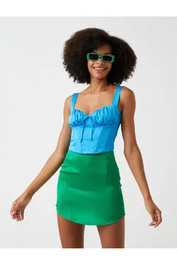 کرست بند سینه ضخیم کراوات با جزئیات - یاری شاپ