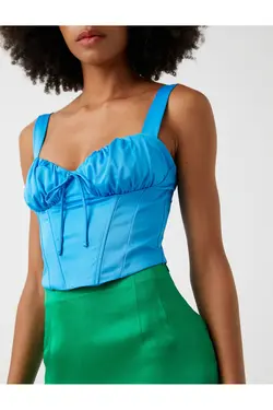 کرست بند سینه ضخیم کراوات با جزئیات - یاری شاپ