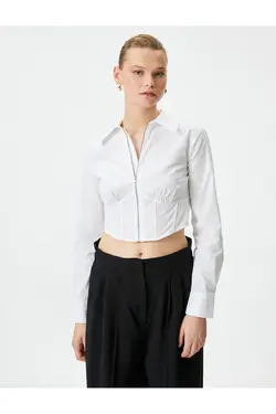 کرست پیراهن زیپ کرست پنبه ای - یاری شاپ