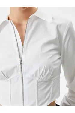 کرست پیراهن زیپ کرست پنبه ای - یاری شاپ