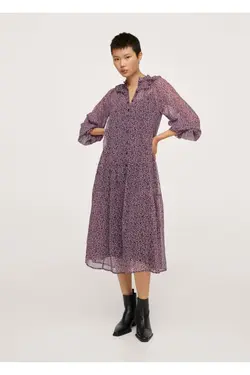 لباس گلدار قرمز زنانه - یاری شاپ