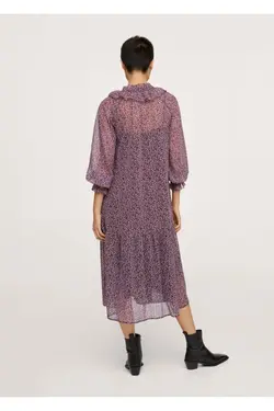 لباس گلدار قرمز زنانه - یاری شاپ