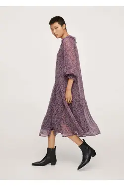 لباس گلدار قرمز زنانه - یاری شاپ