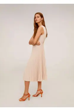 لباس مجلسی چین دار صورتی پاستلی زنانه 67055922 - یاری شاپ