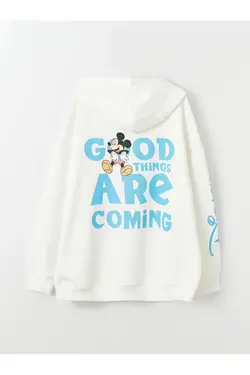 هودی زنانه آستین بلند چاپ شده LCW گاه به گاه دیزنی - یاری شاپ