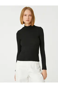 یقه ایستاده تی شرت آستین بلند - یاری شاپ