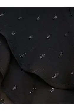 یقه پارچه ابریشمی با دکمه شفاف شفاف - یاری شاپ