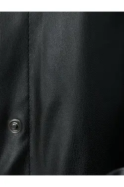 یقه پیراهن استاندارد پیراهن زنانه مشکی ساده 4WAK60004EW - یاری شاپ