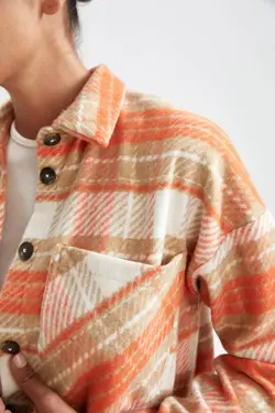 یقه پیراهن پیراهن آستین بلند فلانل - یاری شاپ