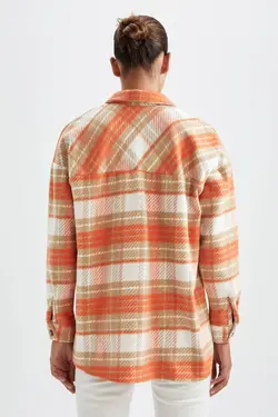 یقه پیراهن پیراهن آستین بلند فلانل - یاری شاپ