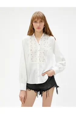 یقه قاضی مفصل دوزی پیراهن غیرمتعارف - یاری شاپ