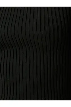 یقه مربع ژاکت بافتنی آجدار دقیق - یاری شاپ