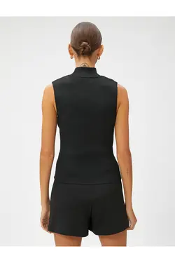 یقه یقه تاپ تانک بدون آستین آجدار - یاری شاپ