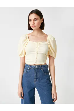 بلوز آستین بادکنکی جمع شده - یاری شاپ