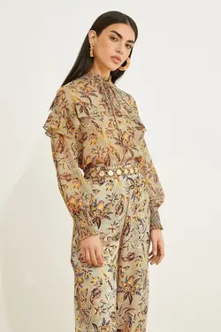 بلوز آستین بلند زنانه 3sak60081cw - یاری شاپ