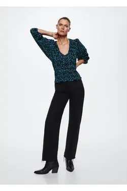 بلوز چین دار طرح دار - یاری شاپ