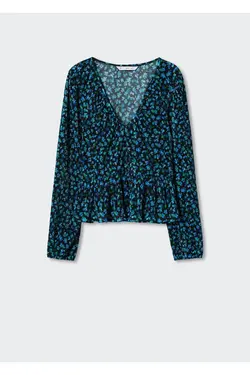 بلوز چین دار طرح دار - یاری شاپ