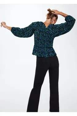 بلوز چین دار طرح دار - یاری شاپ