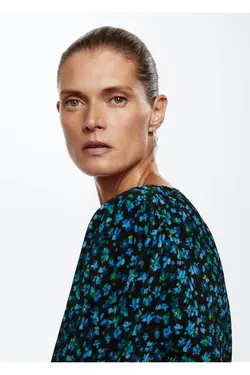 بلوز چین دار طرح دار - یاری شاپ