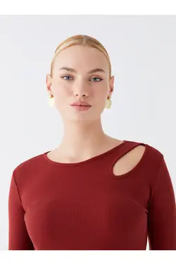 بلوز زنانه آستین بلند ساده یقه خدمه - یاری شاپ