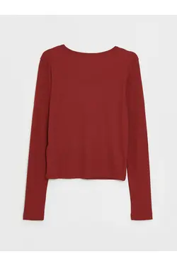 بلوز زنانه آستین بلند ساده یقه خدمه - یاری شاپ