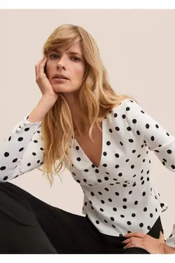 بلوز ساتن خال خال - یاری شاپ