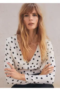 بلوز ساتن خال خال - یاری شاپ