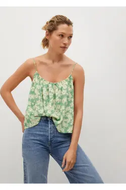 بلوز سبز گلدار زنانه - یاری شاپ