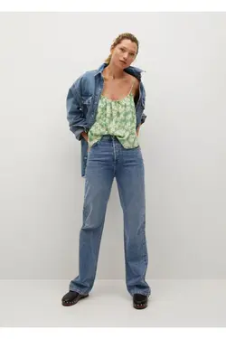 بلوز سبز گلدار زنانه - یاری شاپ