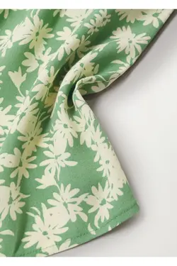 بلوز سبز گلدار زنانه - یاری شاپ