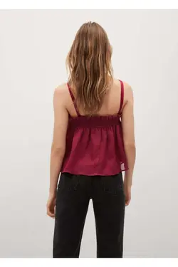 بلوز گشاد بند سورمه ای زنانه - یاری شاپ