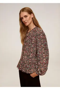 بلوز گلدار قرمز زنانه 77074413 - یاری شاپ